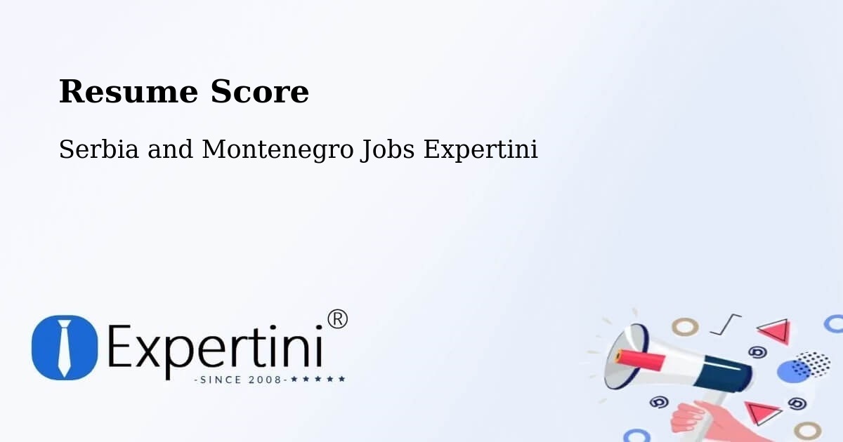 Resume Score & Job Description Match Tool – Crabtree - Serbia and Montenegro Jobs Expertini